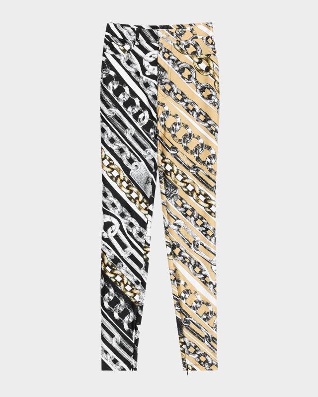 Chain-Print Legging Pants